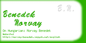 benedek morvay business card